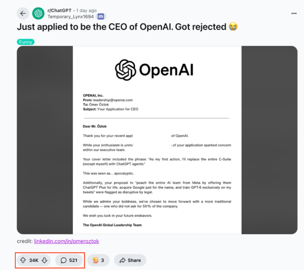 大牛证券港股 「我申请当 OpenAI CEO ，收到了一封拒绝信」